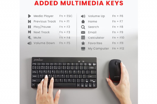 Wireless Mini Keyboard and Mouse Combo