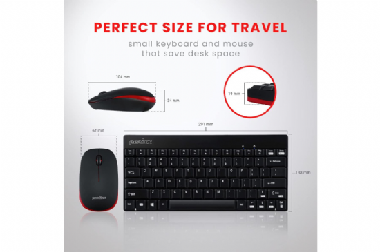 Wireless Mini Keyboard and Mouse Combo