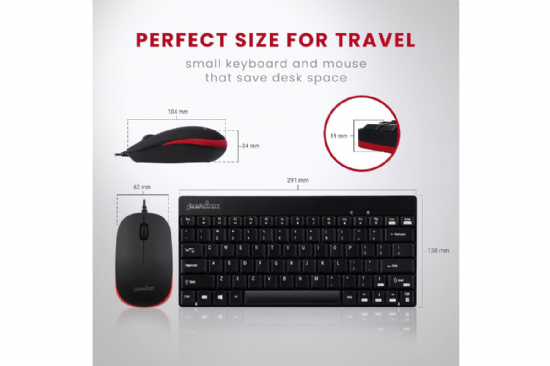 Mini Wired Keyboard and Mouse Combo