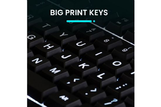 Big Print and Backlit Keyboard