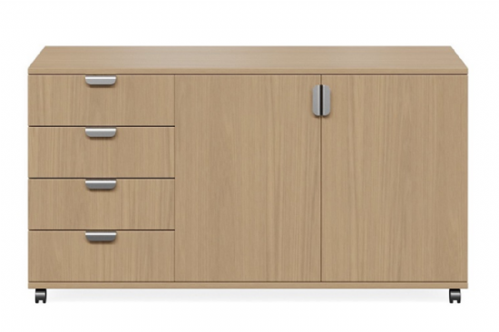 4 Drawer Mobile Pedestal + Cupboard