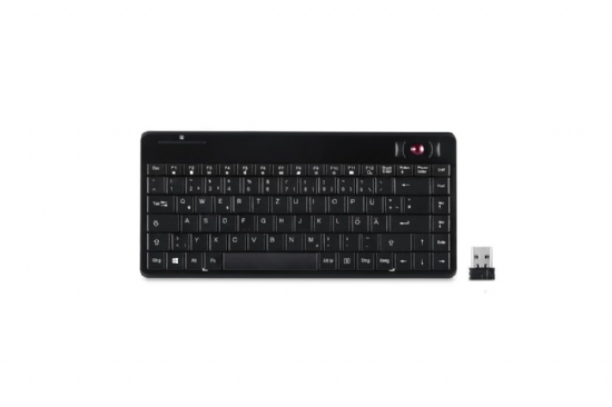 Compact Trackball Keyboard - Wireless Mini Trackball Keyboard