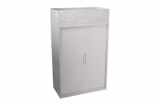   101 Tambour Door Cabinet with Planter Box